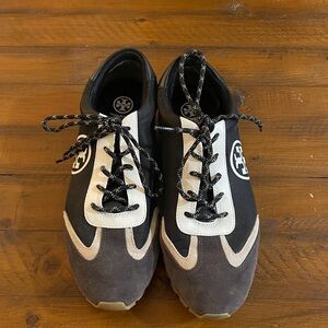 Tory Burch Black, Gray & White Sneakers